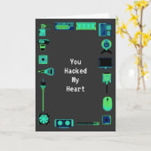 Tech Love Valentijnsdag Kaart (Gele Bloem)