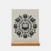 Tech Mandala: A Fusion of Eras Acryl Bord (Voorkant)