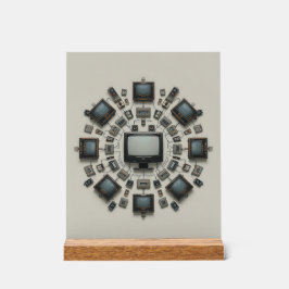 Tech Mandala: A Fusion of Eras Acryl Bord