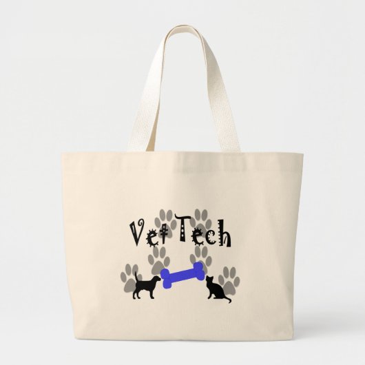 TECH met honden Grote Tote Bag (Voorkant)
