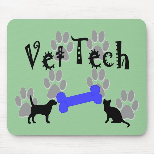 TECH met honden Muismat (Voorkant)