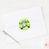TECH met honden Ronde Sticker (Envelop)
