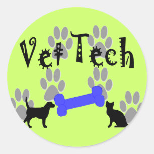 TECH met honden Ronde Sticker