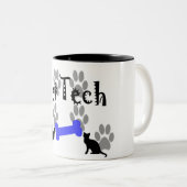 TECH met honden Tweekleurige Koffiemok (Voorkant rechts)