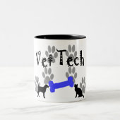 TECH met honden Tweekleurige Koffiemok (Center)