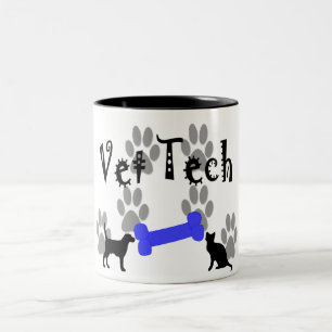 TECH met honden Tweekleurige Koffiemok