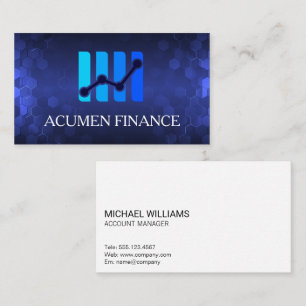 Tech Modern Finance Logo Visitekaartje