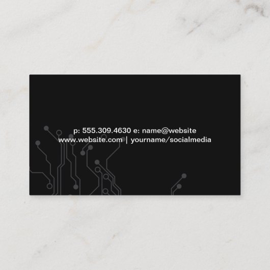 Tech Modern Logo | Visitekaartje circuit board (Achterkant)