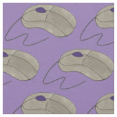 Tech Nerd Techie Computer Mouse Mice Paars Fabric. Stof (Close Up)