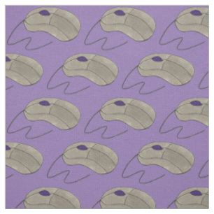 Tech Nerd Techie Computer Mouse Mice Paars Fabric. Stof