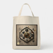 "Tech ontmoet artistieke visie" Tote Bag (Achterkant)