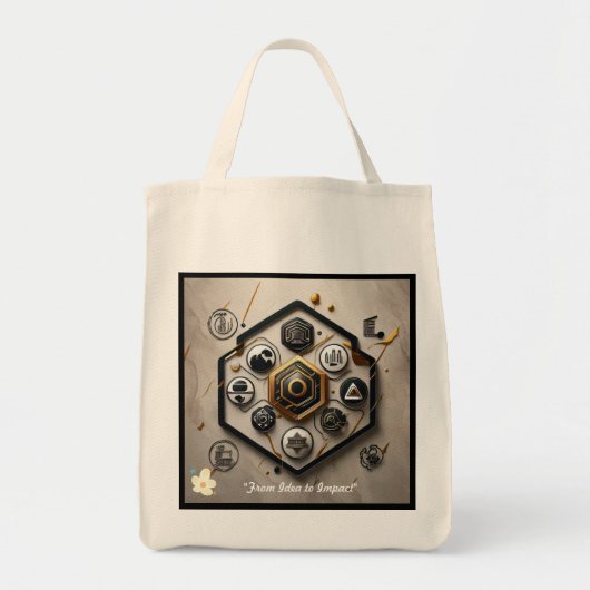 "Tech ontmoet artistieke visie" Tote Bag (Voorkant)