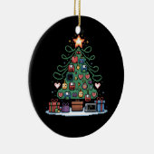 Tech Programming Retro Gaming Christmas Tree Geek Keramisch Ornament (Rechts)