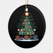 Tech Programming Retro Gaming Christmas Tree Geek Keramisch Ornament (Links)