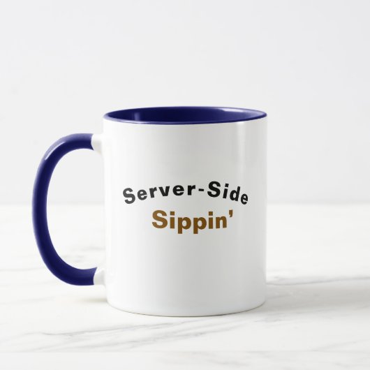 Tech‑Pun Design Mok — “Server‑side" Grap  Cadeau  (Links)