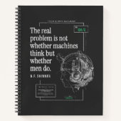 Tech Quote Machines denken kunstmatige intelligent Notitieboek (Voorkant)