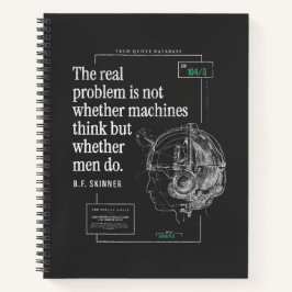 Tech Quote Machines denken kunstmatige intelligent Notitieboek