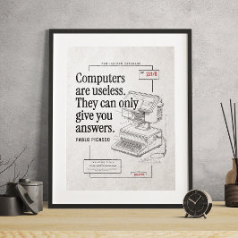 Tech Quote Sarcastische nutteloze computers tekene Poster
