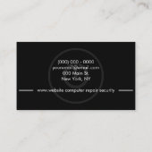 Tech Repair Service voor zwarte telefooncomputer Visitekaartje (Achterkant)