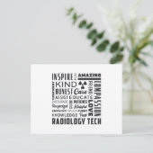 Tech-röntgentechnologie voor radiologie briefkaart (Staand voorkant)