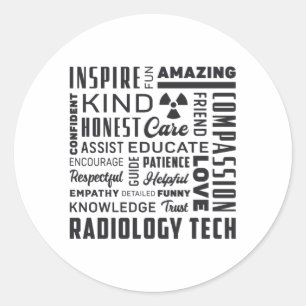 Tech-röntgentechnologie voor radiologie ronde sticker