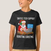Tech Santa's Support Rebooting Magic T-shirt (Voorkant)