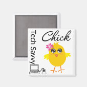Tech Savvy Chick Magneet (Voorkant / Achterkant)