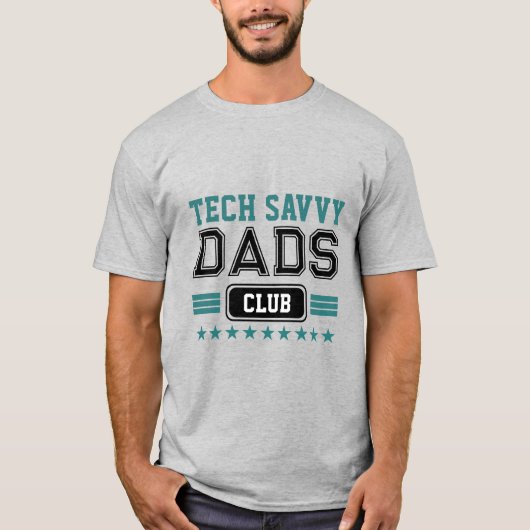 Tech Savvy Dad Varsity Style T-shirt (Voorkant)