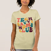 Tech Savvy Moms Club Groovy Retro Zomer Vibes T-shirt (Voorkant)