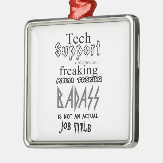 Tech Support-badass Metalen Ornament (Links)