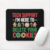 Tech Support Christmas Cookies Funny Work  Muismat (Met muis)