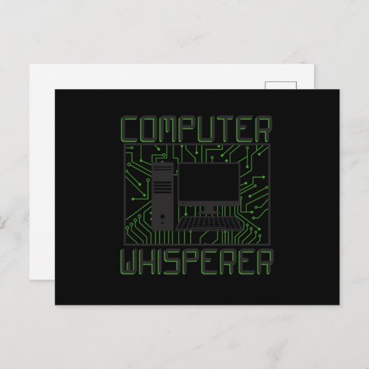 Tech Support Computer Whisperer Briefkaart (Voorkant / Achterkant)