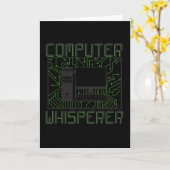 Tech Support Computer Whisperer Kaart (Gele Bloem)