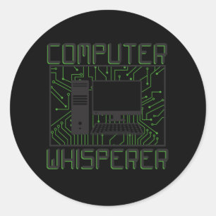 Tech Support Computer Whisperer Ronde Sticker