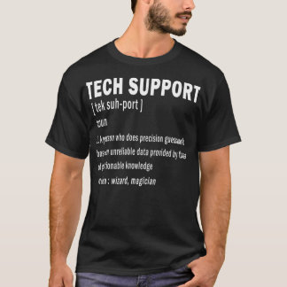 Tech Support Definitie Grappig Schattige Geek Comp T-shirt