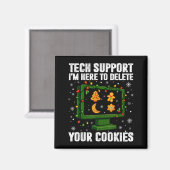 Tech Support Delete Your Cookies Men Ugly Christma Magneet (Voorkant / Achterkant)