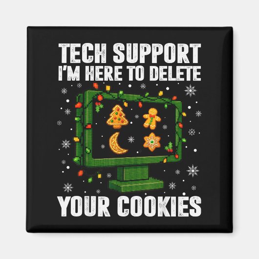 Tech Support Delete Your Cookies Men Ugly Christma Magneet (Voorkant)
