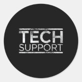 Tech Support Doge Ronde Sticker (Voorkant)