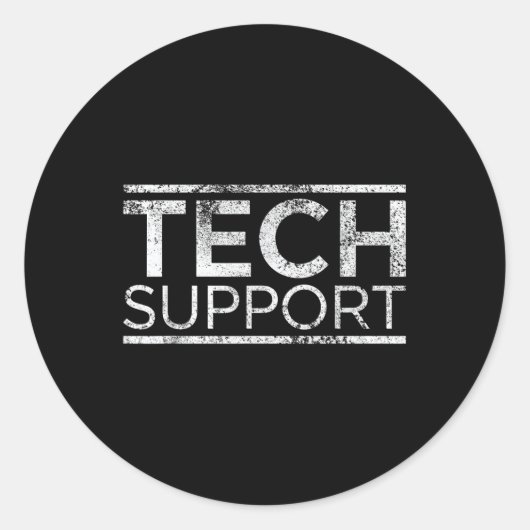Tech Support Doge Ronde Sticker (Voorkant)