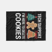 Tech Support Ik ben hier om uw cookies te verwijde Fleece Deken (Voorkant (Horizontaal))