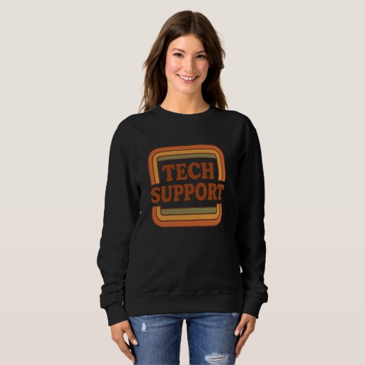 Tech Support IT Helpdesk Grappige Computer Geek Te Trui (Voorkant volledig)