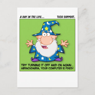 Tech Support Magic Briefkaart