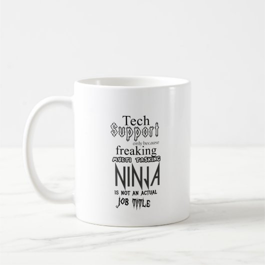 Tech Support Ninja Koffiemok (Links)