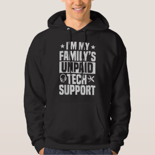 Tech Support Onbetaalde Helpdesk IT Call Center Ag Hoodie