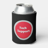 Tech Support Red Panic Button Blikjeskoeler (Blikje Voorkant)