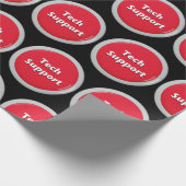 Tech Support Red Panic Button Cadeaupapier (Hoek)