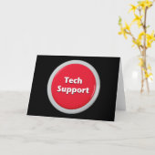 Tech Support Red Panic Button Kaart (Gele Bloem)