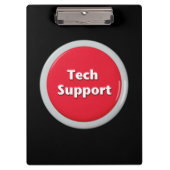 Tech Support Red Panic Button Klembord (Voorkant)