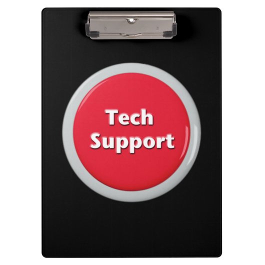 Tech Support Red Panic Button Klembord (Voorkant)