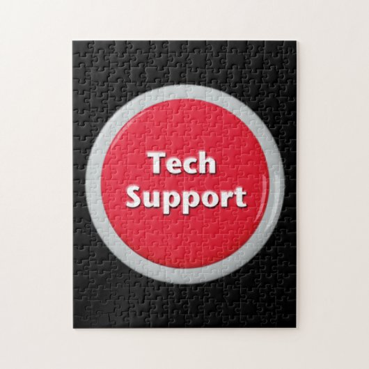 Tech Support Red Panic Button Legpuzzel (Verticaal)